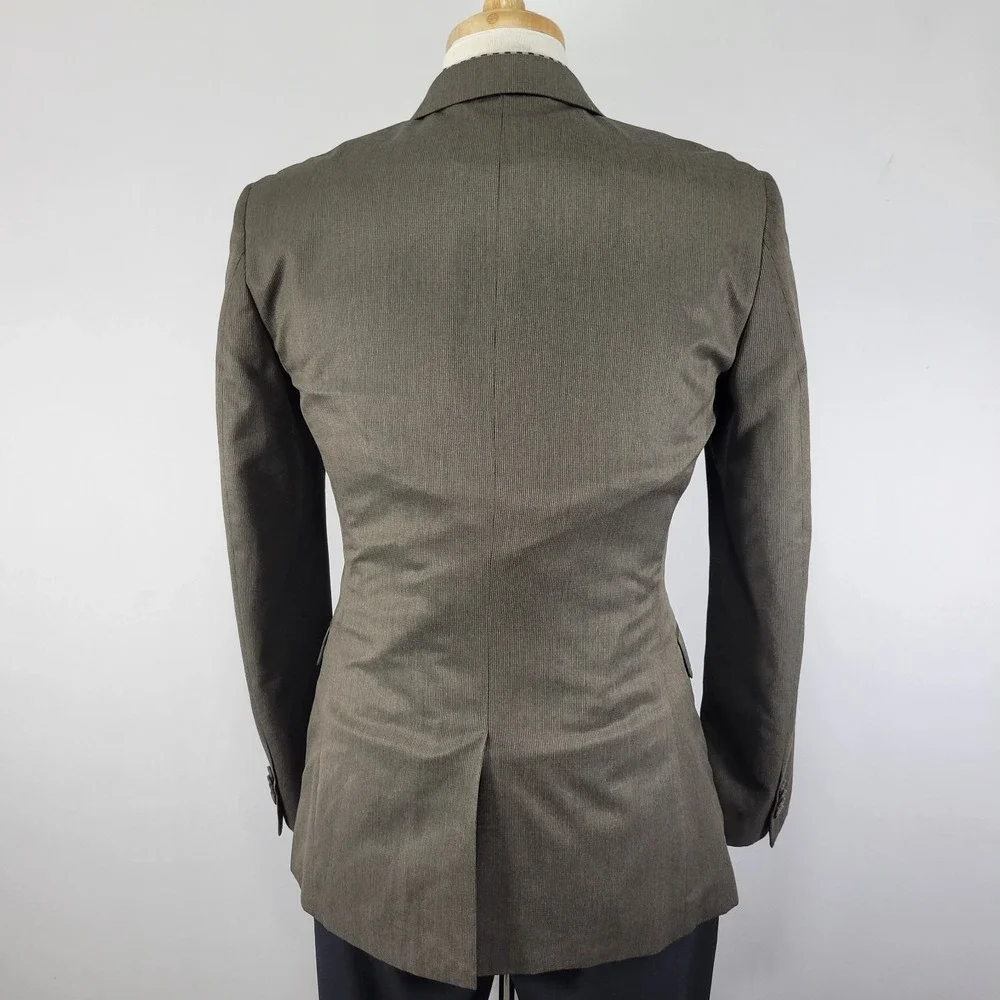 Banana Republic Men's Sport Coat Blazer Two Button Brown Poly‎ Blend 38R